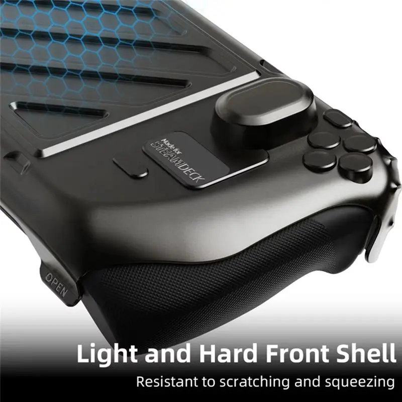 For Steam Deck LCD/OLED Hardshell Protective Case Front Cover Portable Gaming Case Enhanced Protection Experience Black