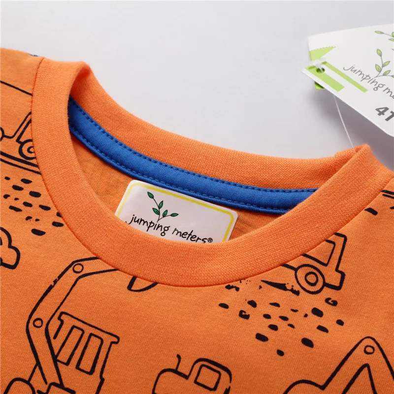 Jumping Meters 2-7T New Arrival Boys T Shirts For Summer Cartoon Cars Toddler Kids Tees Baby Tops Clothes