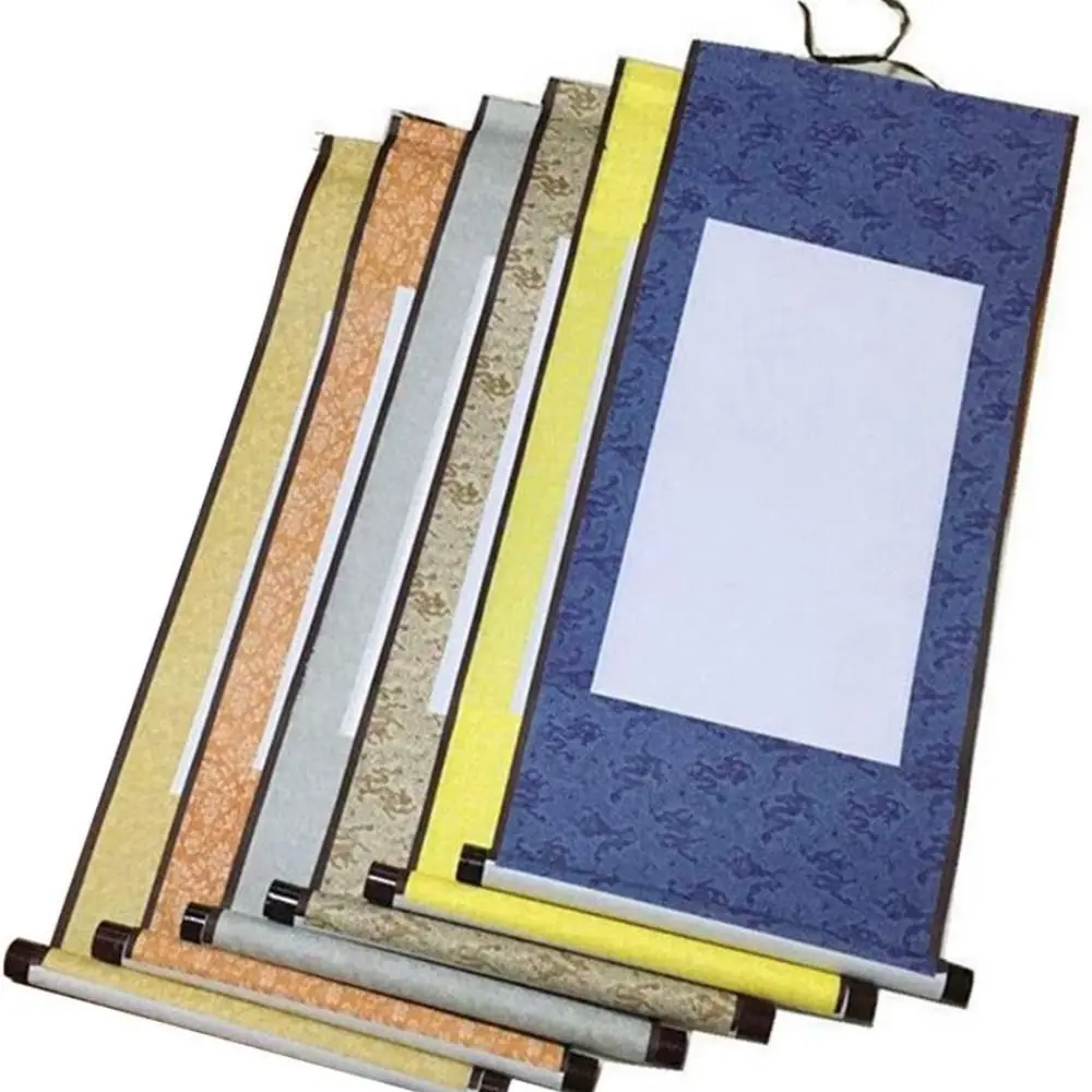 لفافة تثبيت فارغة للخط ، ديكور منزلي للفنان الكلاسيكي ، لوازم فنية على الطراز الصيني ، لفافة رسم قديمة ، تصنعها بنفسك