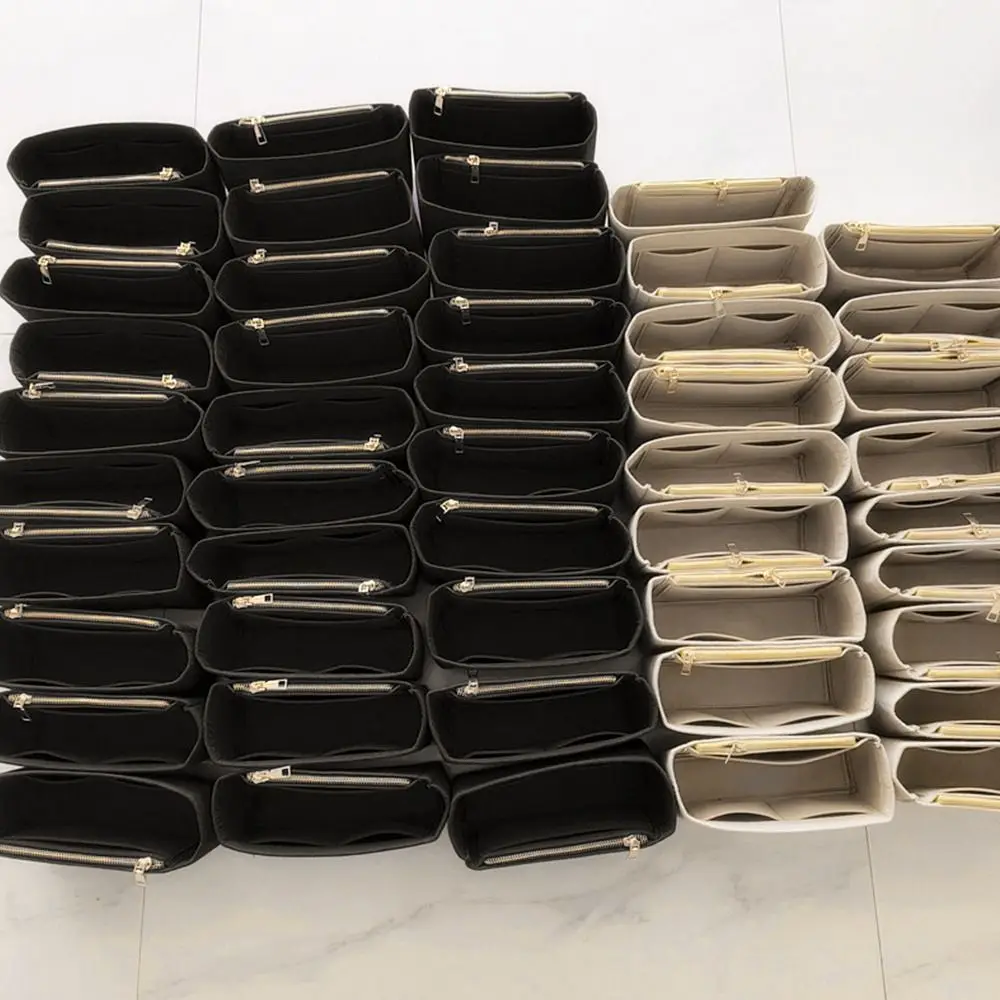 Tidy Felt Handbag Insert Bag Black Khaki Storage Organization Internal Bag Cosmetic Storage Bag For Marmont