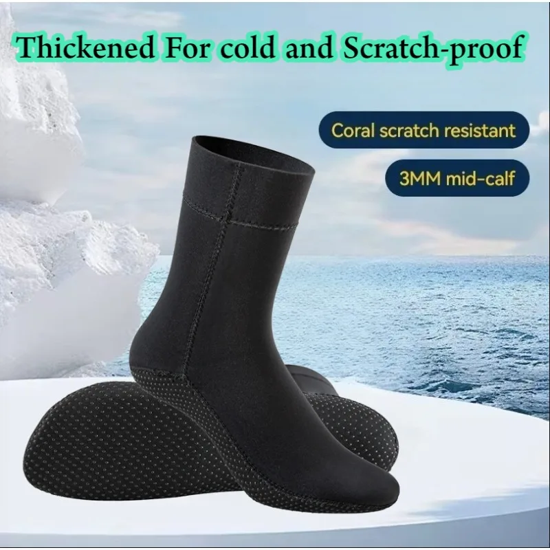 

Non-Slip 3mm Neoprene Diving Socks Wetsuit Shoes for Snorkeling Surf Swimming Warm Aqua Socks Beach Boots Beach Accessories