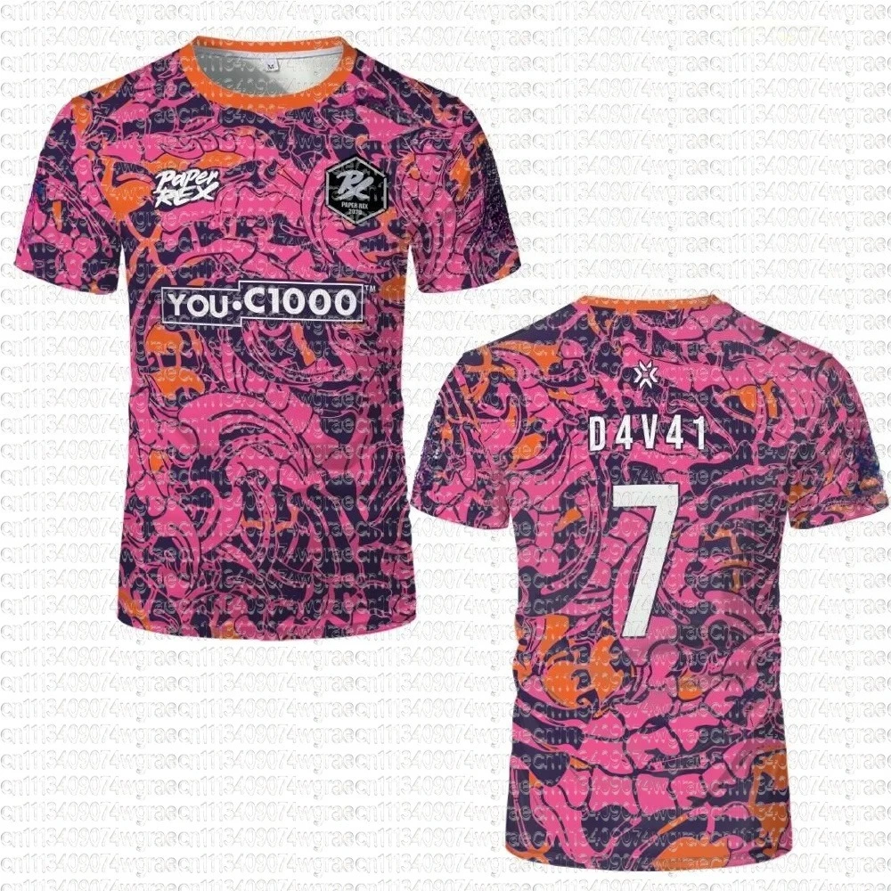 Paper Rex 26_27 Match Jerseys PRX Valorant Esports League Training Uniforms Unisex Fan Short-Sleeve T-Shirts