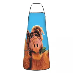 Alf And Flower Funny Aprons for Men Women Alien Life Form Adult Unisex Kitchen Chef Bib Tablier Cuisine Cooking Baking Gardening