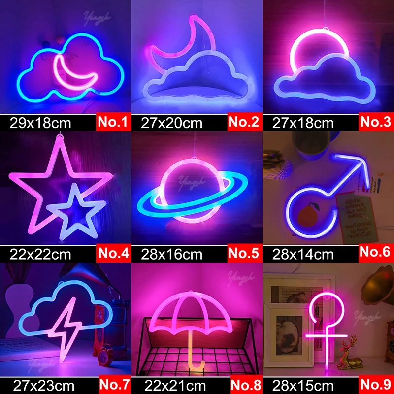 Wholesale Neon Sign Light Custom Led Lamp Night Lights Love Heart Game Bar Room Decor Birthday Wedding Party Shop Kids Gift