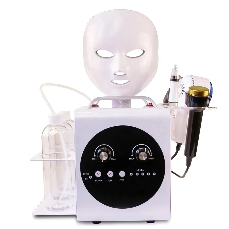 5 In 1 Kleine Bubble Water Waterstof Zuurstof Schoonheid Machine Met Led Masker Injectie Pistool Vacuüm Zuig Mee-eter Schoon Spuit