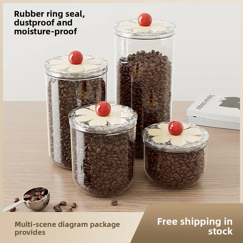 

Coffee bean sealed tank food grade storage tank sealing rubber ring dust with lid large multi-functional grain tank