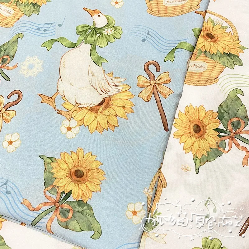 lovely Lolita goose Dress fabric DIY handwork bag Hand accounting materials Children's skirt