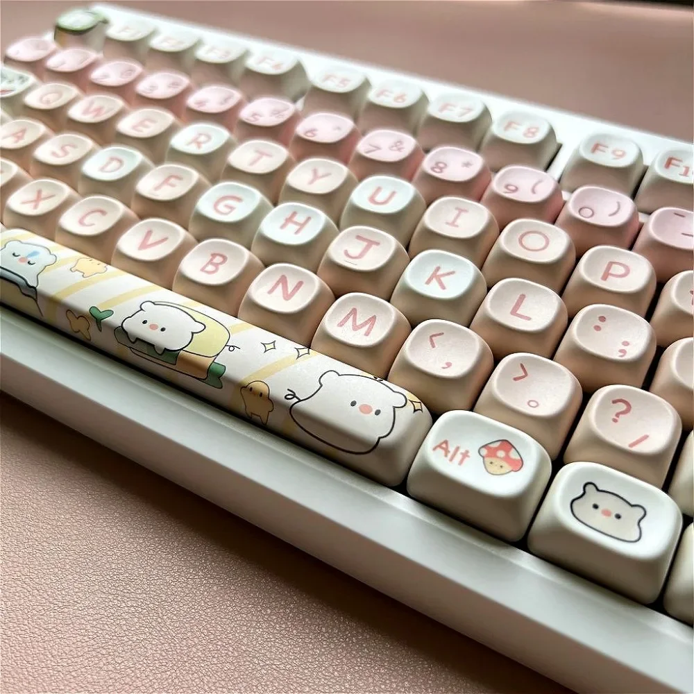 

Cute Pig, Keycap Set 138 Keys MOA PBT for MX Switch 60/84/90/104/108 Mechanical Keyboard