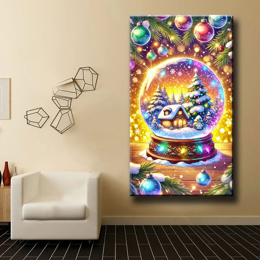 5D DIY  Crystal Ball Diamond Painting Landscape Christmas Decoration Diamond Cross Stitch Painted Child Hobby ASF3126 view 2