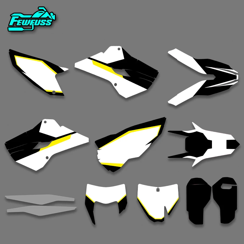 Fewfuss For Husqvarna TC FC 2014 2015 TE FE 2014 2015 2016 Custom Motorcycle Graphics Decals Stickers Background Kit