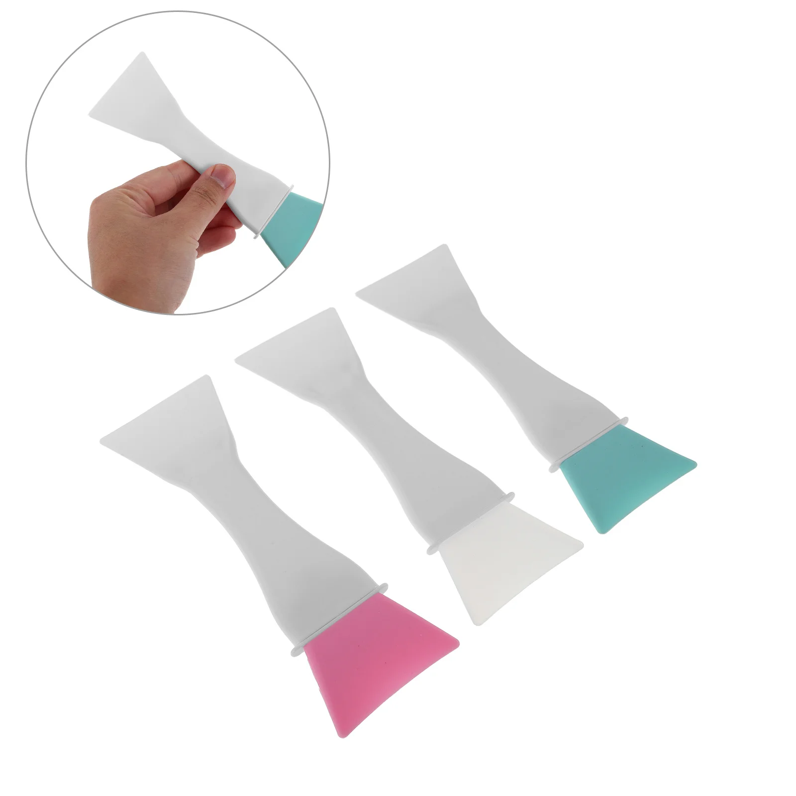 

3 set Silicone Makeup Brush Applicator Replaceable Head For Face Mask Body Lotion Eye Makeup Easy Dry Sensitive Skin