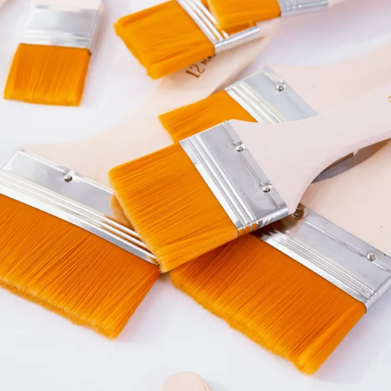 12pcs/set Memory Nylon Paint Brushes Set for Acrylic Oil Drawing Watercolor Wooden Painting Brush Tools Art Supplies view 4