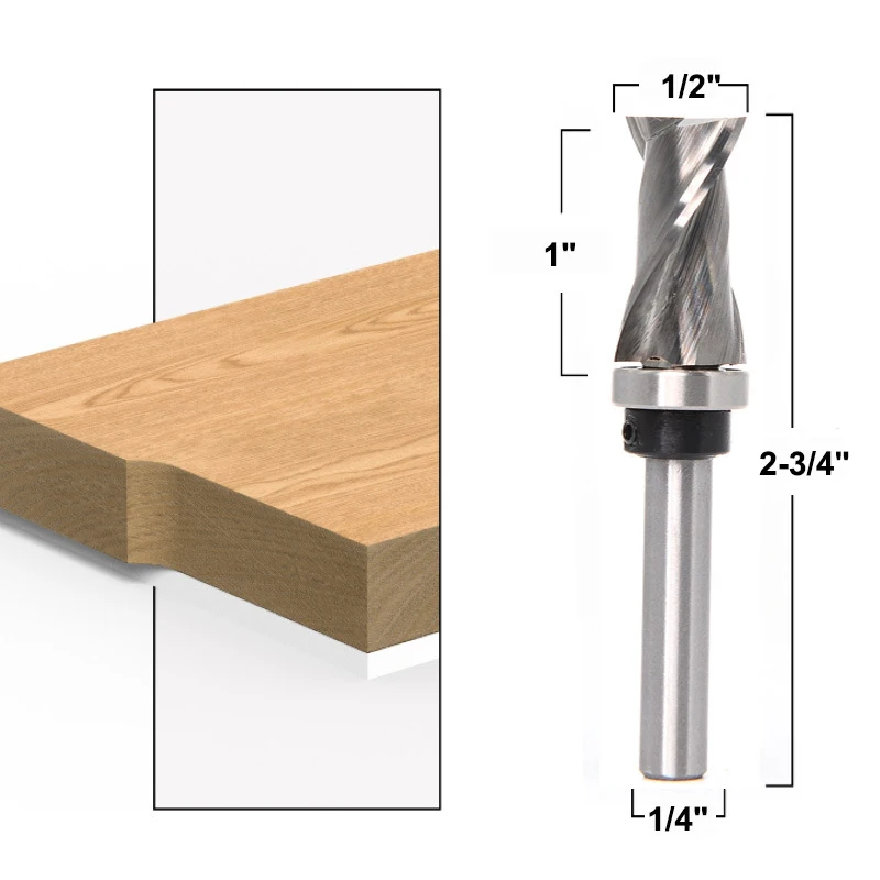 Vỏ Chịu Lực Chắc Chắn Carbide Xả Viền CNC Router Bit 6Mm TRỤC Cho Gỗ Tiêu Chuẩn Xả Cắt Tỉa