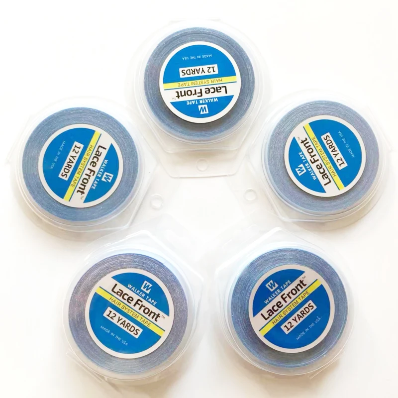 الجملة نظام الشعر الشريط مزدوج الجانب ووكر الشريط الترا عقد الشعر التمديد أشرطة لإغلاق الدانتيل 3/12 ياردة الدانتيل شعر مستعار أمامي الغراء #5