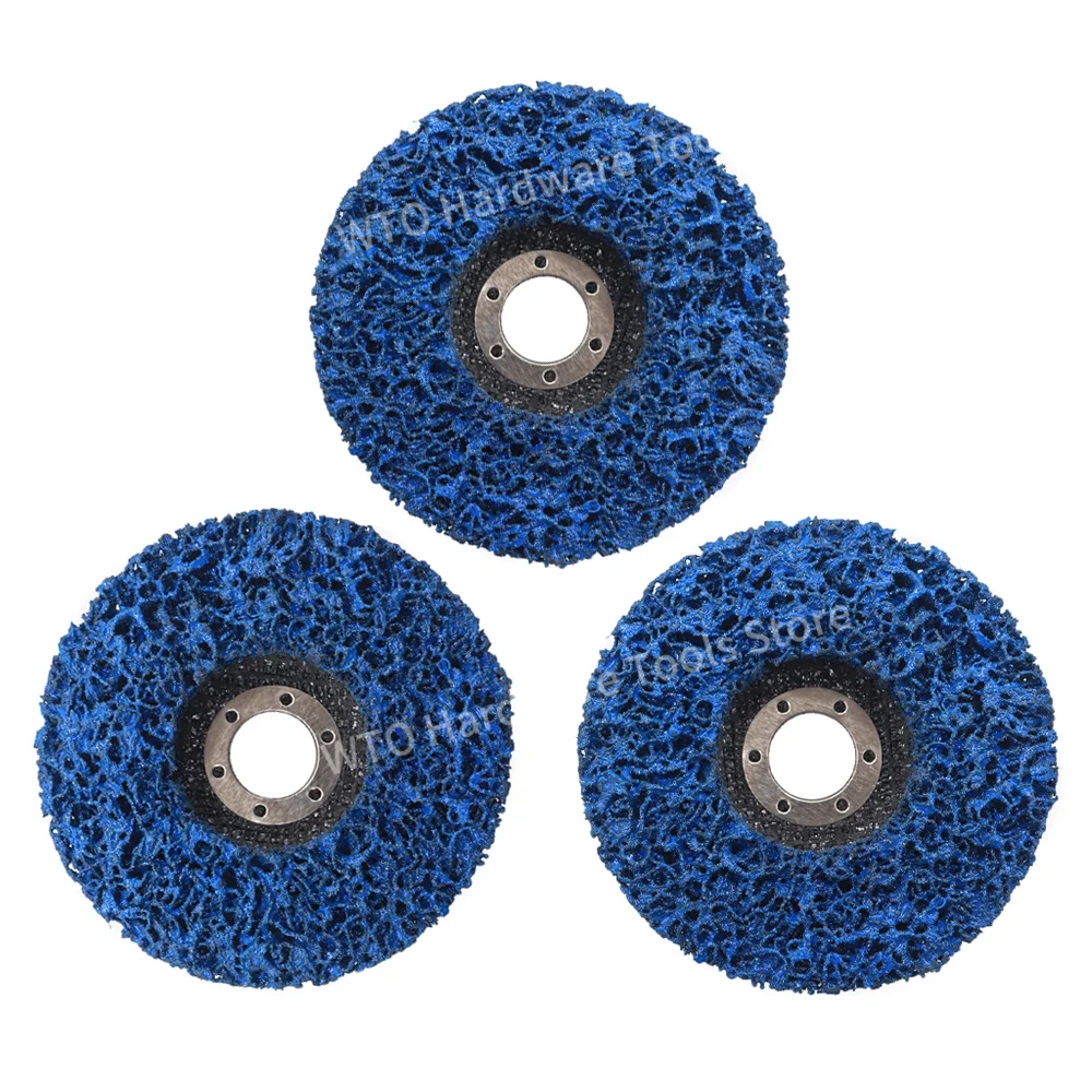 3PCS 100/115/125mm Poly Strip Disc Abrasive Wheel Paint Rust Removal Clean For Angle Grinder Metal Rust Removal Cleaning