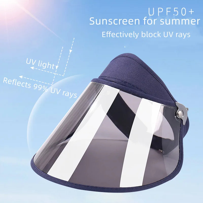 New Sun Hat Computer Empty Top Cap Sunshine Headgear Men Ladies High Quality UV Protection PC Material Outdoor Sports Chapeau