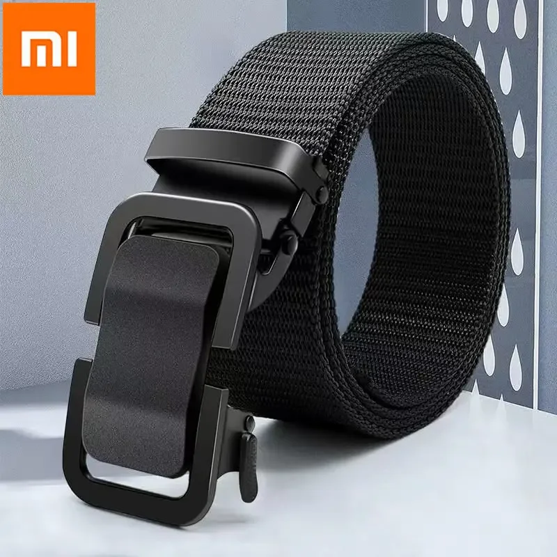 2024 New Xiaomi Toothless Automatic Buckle Nylon Belt Men's Outdoor Leisure Breathable Canvas Belt Men's All-match Trousers Belt