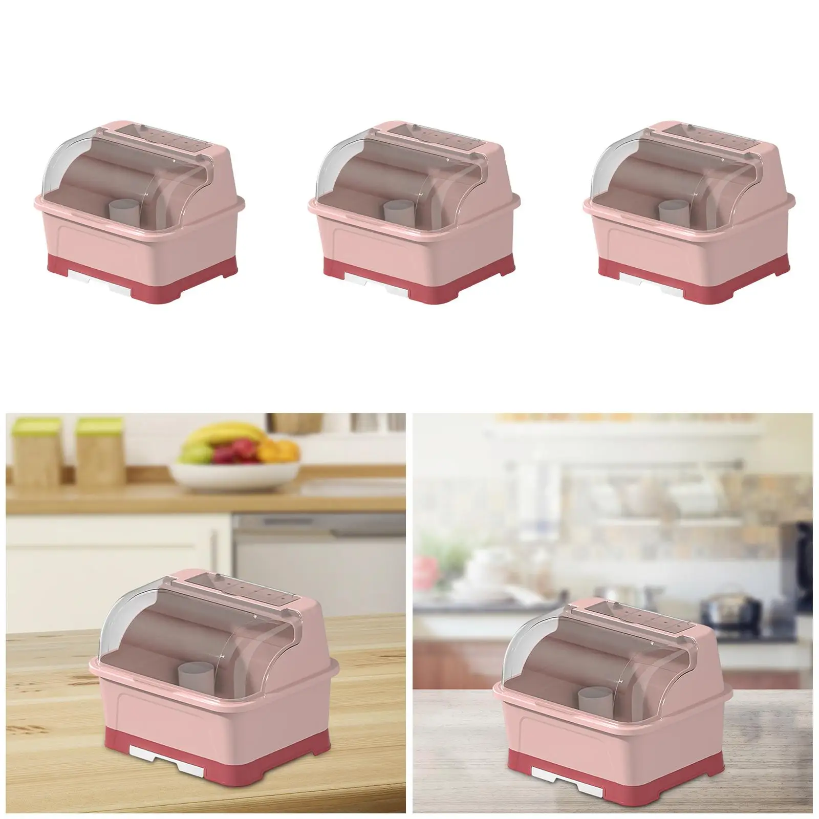 

Kitchen Dish Drain Rack Dish Drainer with Cover for Hotel Household Forks