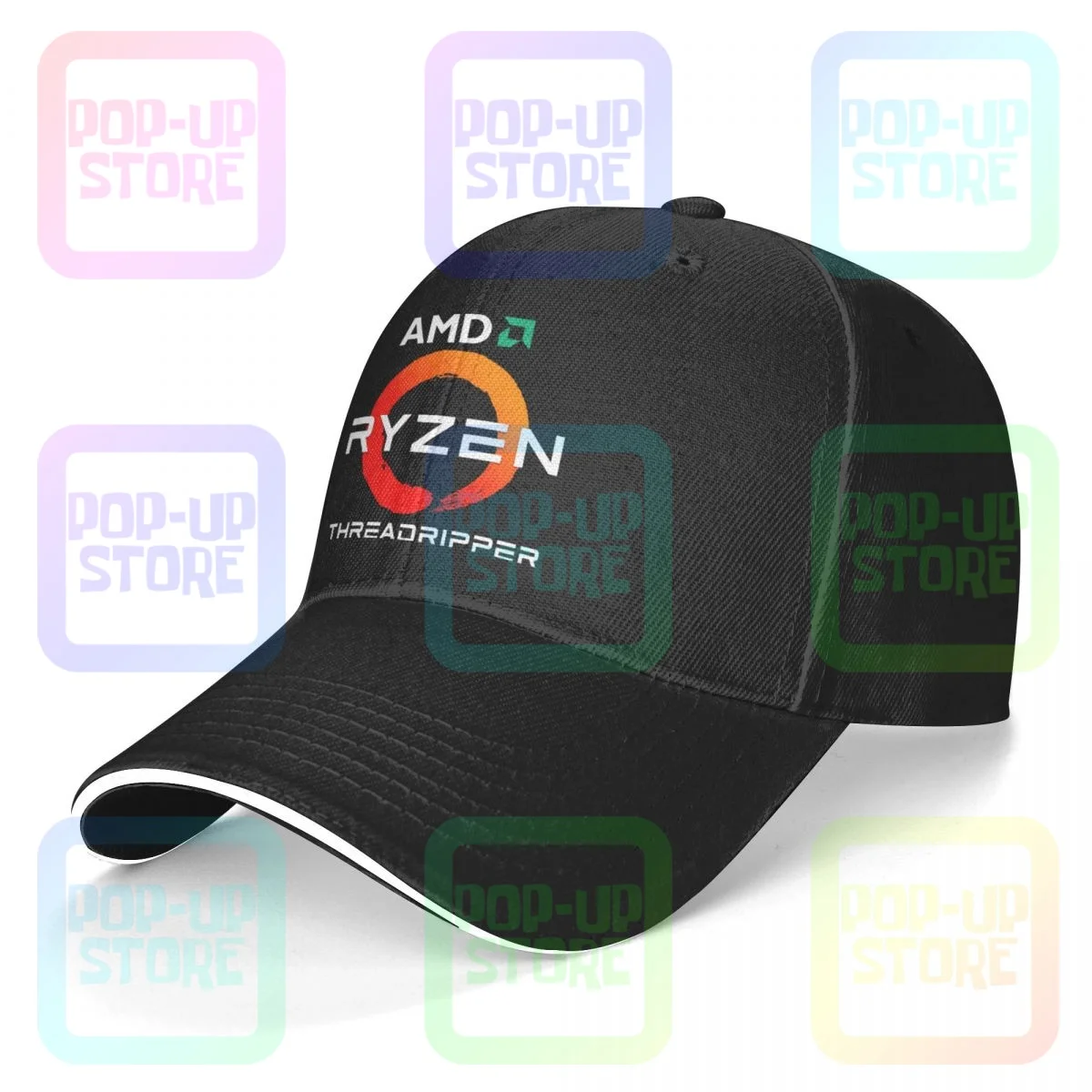 Amd Ryzen Threadripper Processors Sandwich Cap Baseball Cap Trucker Hat New Hipster High Quality