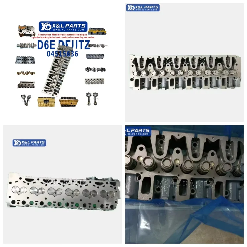 Machinery Engine Parts High Quality for  Excavator D6e Fits Engine 04515636 Cylinder Head Assembly Engine Fittings