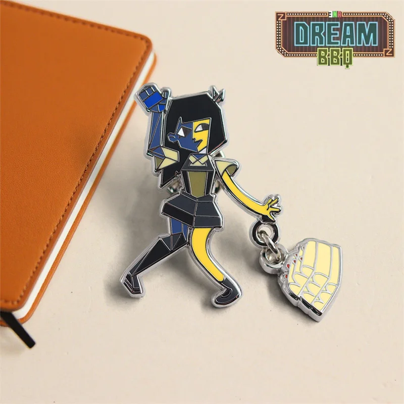 Anime Game ENA: Dream BBQ Cosplay Badge Brooch Lapel Enamel Pins Bag Backpack Clothing Jewelry Halloween Accessories Prop