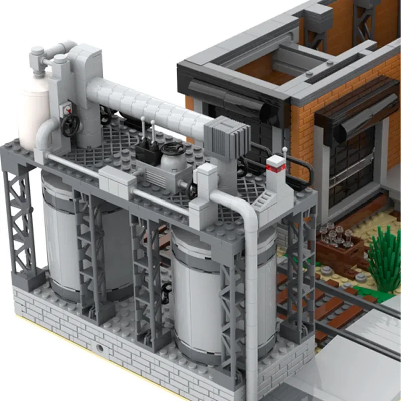 MOC-129708 City Factory Building Block Model, 2998 Parts, Creative Gift Toy for Boys, Children's Birthday and Christmas