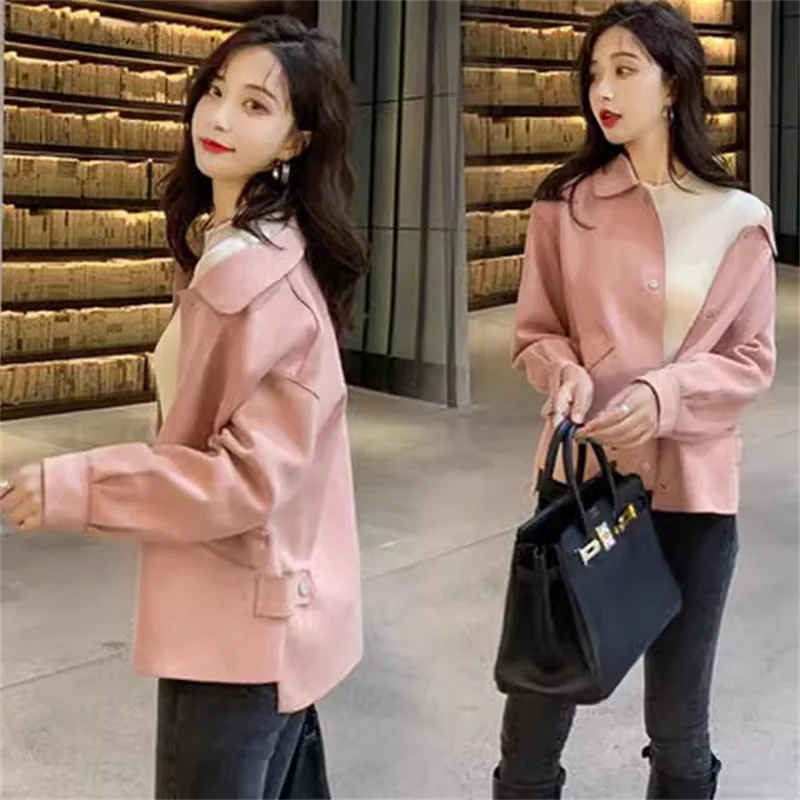 Windbreaker Coat Women's 2024 Autumn/Winter New Korean Edition Loose and Versatile Western Fashion Casual Short Coat Trend WLF