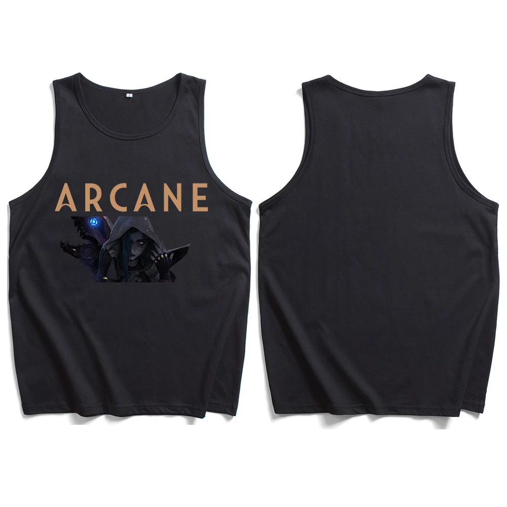 Jinx Aracne Season 2 Tank Man Woman Crew neck Sleeveless Summer T-shirts