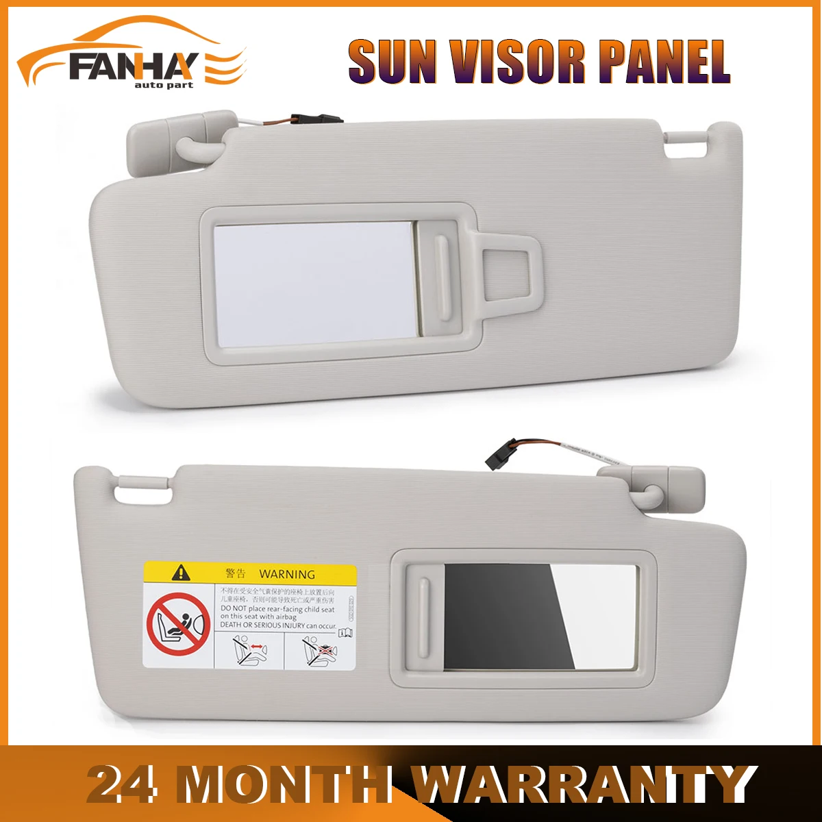 

5GG857551 5GG857552 5GG 857 552 Interior Sun Visor Sunvisor Left / Right Side For Volkswagen Golf MK7 E-Golf Passat Jetta 14-17