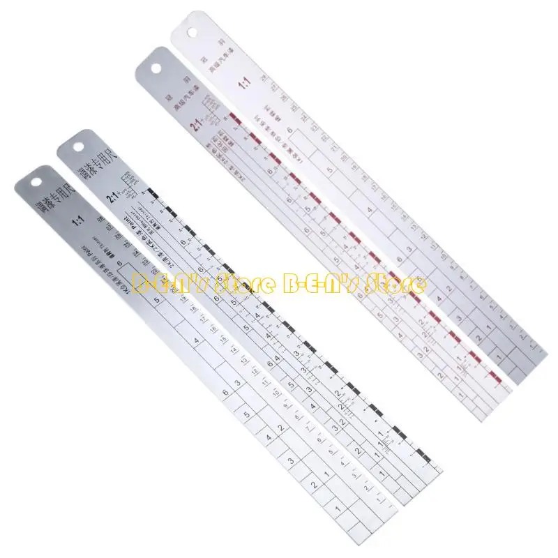 Y1AD Paint Mixing Ratio Ruler Stainless Steel Used for Auto Paint Mixing Stirring