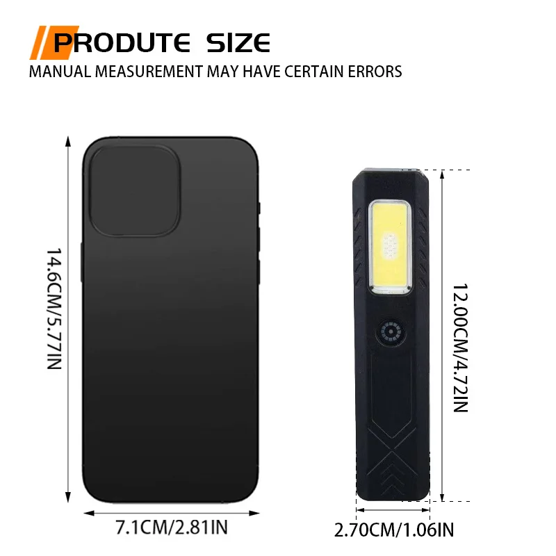 Latarka LED D5 do użytku zewnętrznego, przenośna mini latarka, ładowana przez USB-C, lampka kempingowa, kieszonkowa latarnia, światło robocze z 6 trybami świecenia.