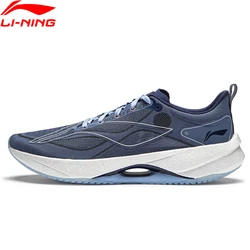 Li-ning-tênis leves para homens, calçados esportivos respiráveis com almofada, fibra de ar, antiderrapante, arbu001