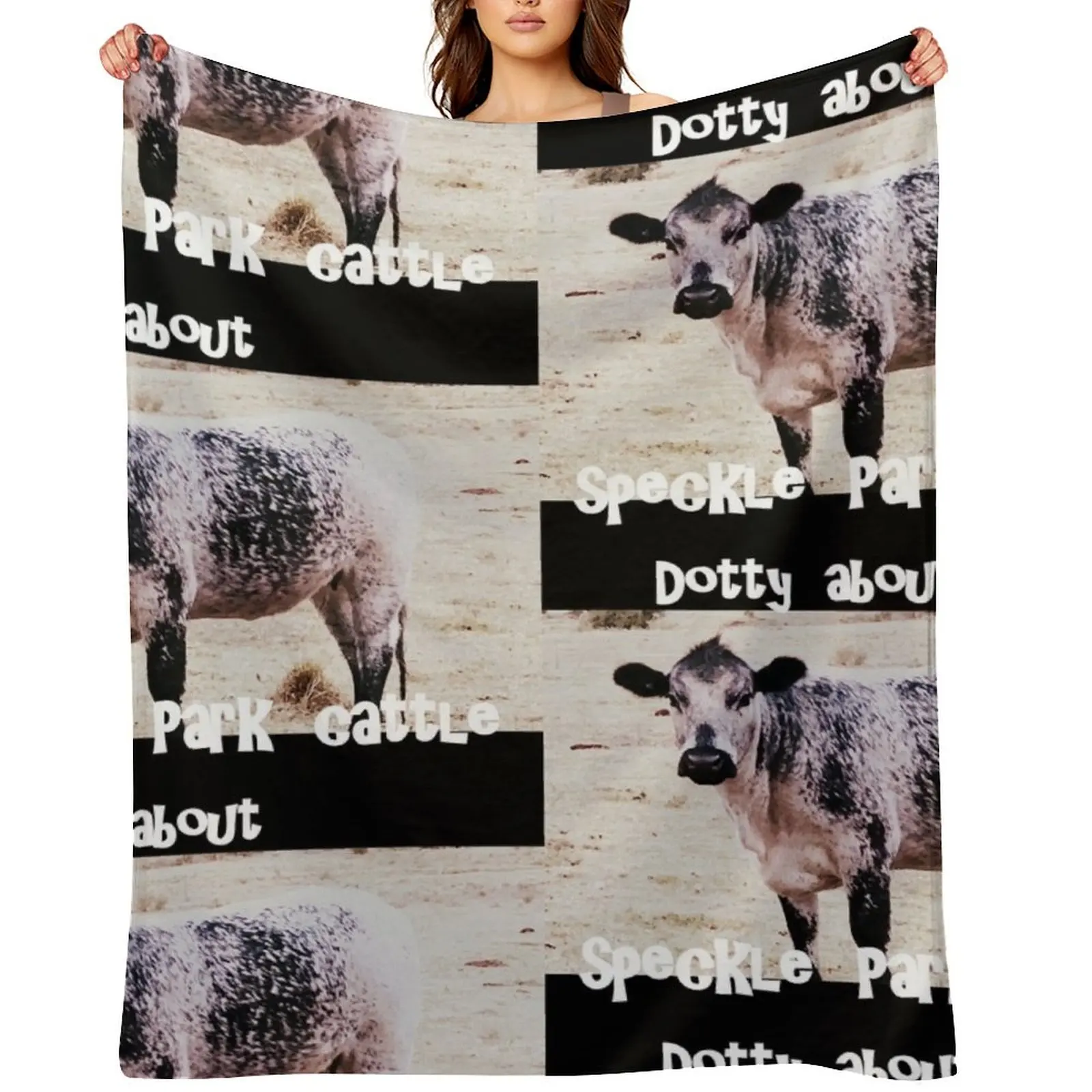 SPECKLE PARK CATTLE PROMOTIONAL, DOTTY ABOUT Throw Blanket warm for winter Beautifuls Custom Tourist Blankets