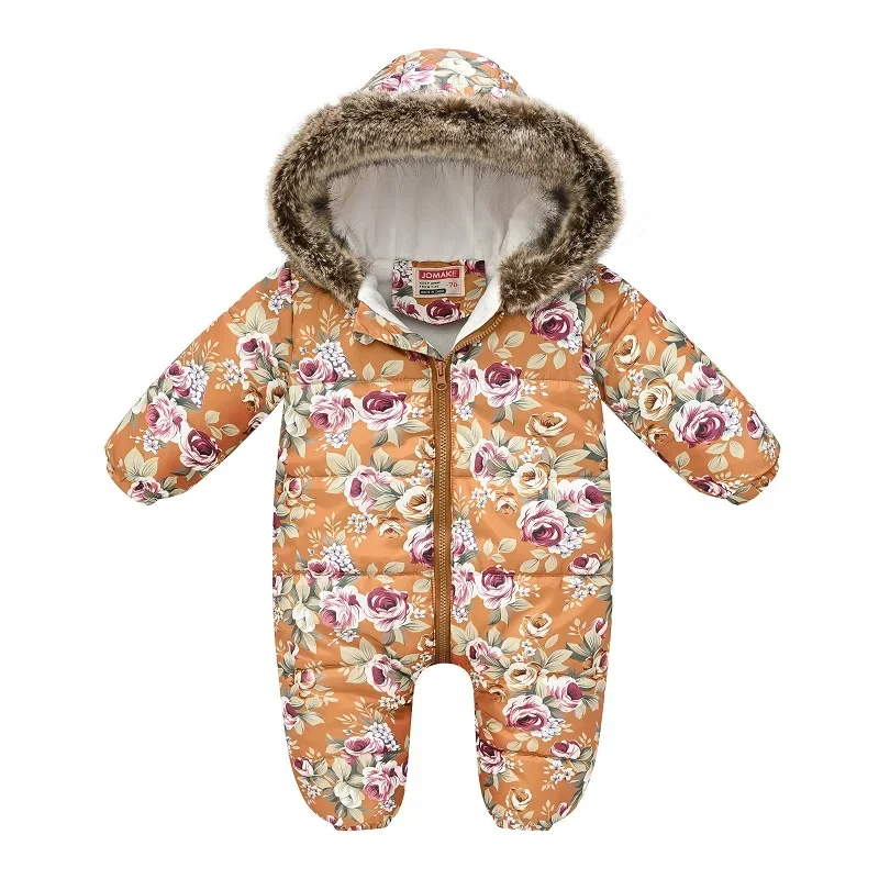 

Winter Baby Clothes Long-Sleeve Hooded Infant Baby Girl Boy Jumpsuit Kids Warm One-Piece Coat Children's Overalls