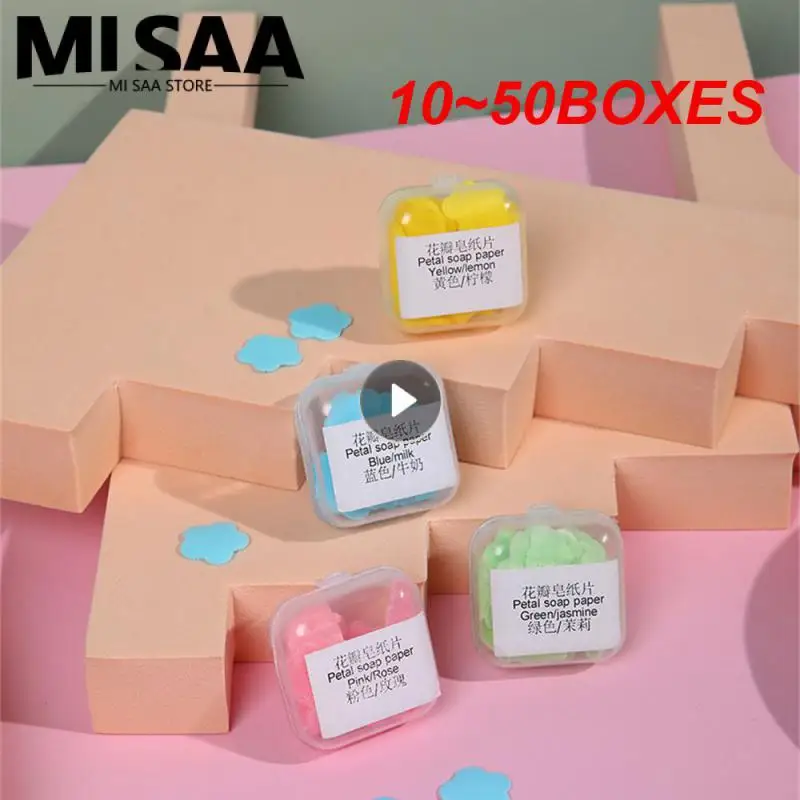 10~50BOXES Portable Portable Soap Flakes Easy To Carry Bathroom Supplies 100 Pieces/box Disposable Soap Flakes Practical Design