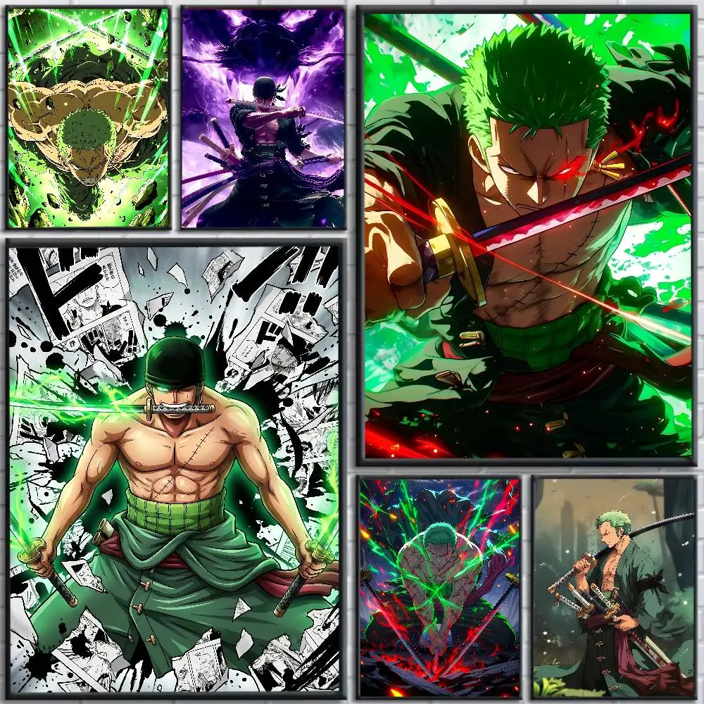One Piece Zoro Enma Katana Anime Poster HD Canvas Wall Art Waterproof Print Bedroom Living Room Decor