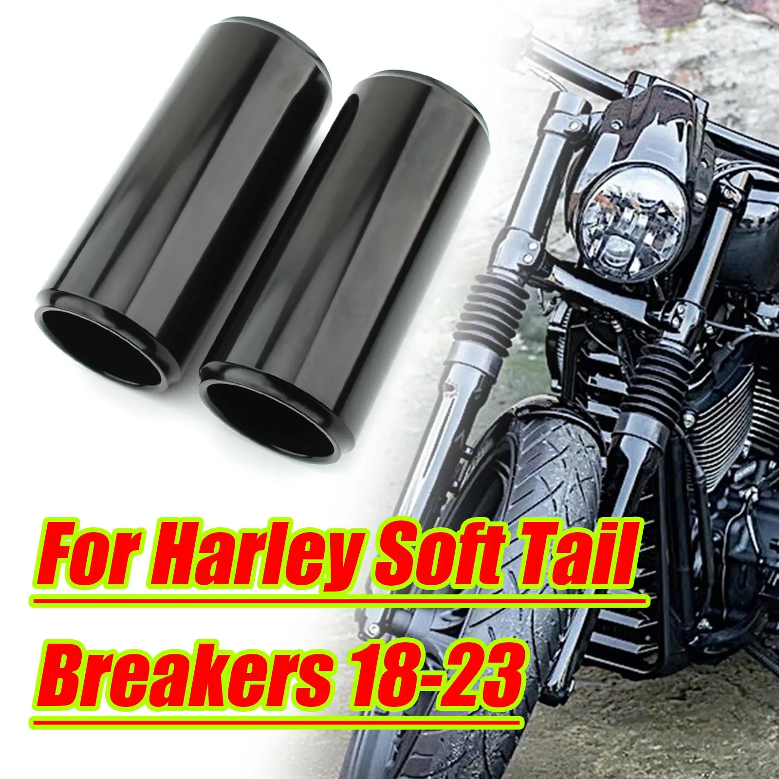 أغطية الشوكة العلوية الأمامية لدراجة Harley Softail Breakout FXBR FXBRS 2018-2021 غطاء ممتص الصدمات العلوي