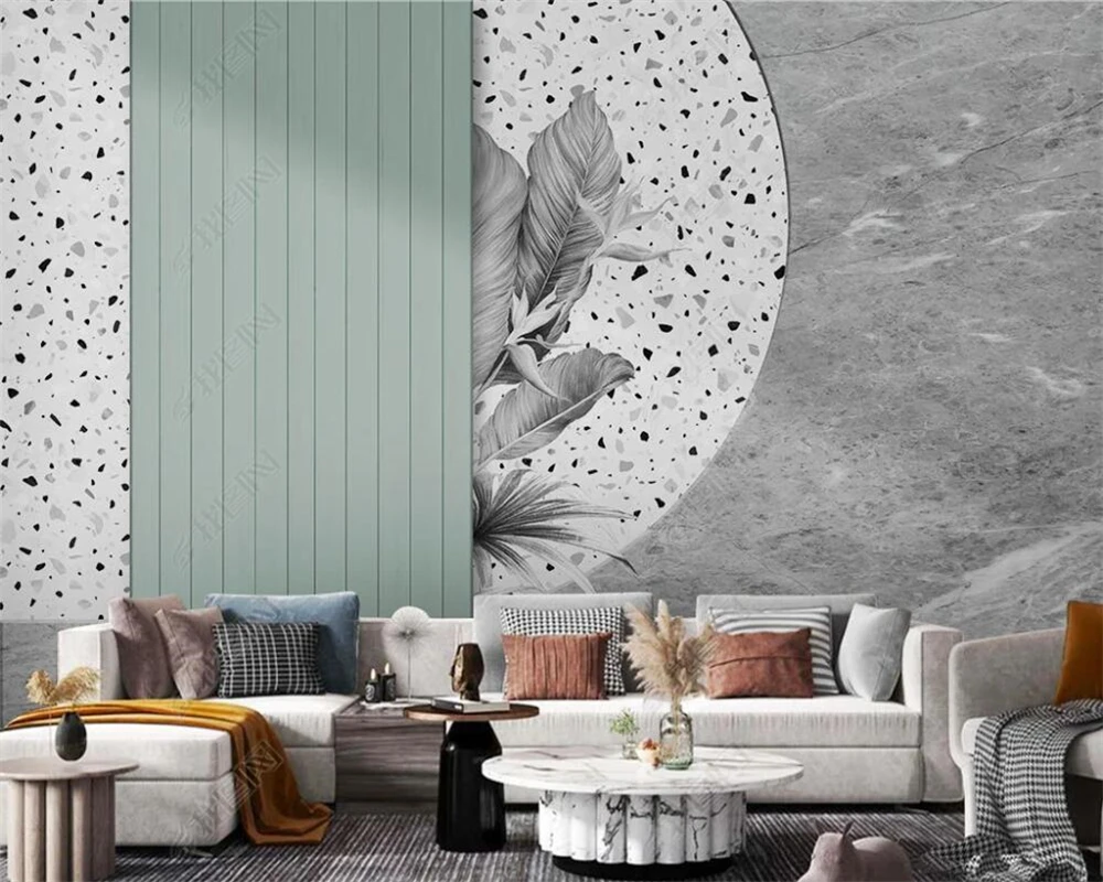 beibehang Customized modern minimalist geometry light luxury high-end grille bedroom sofa, background wallpaper