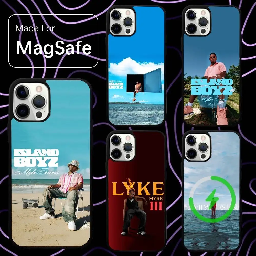 

Myke Towers ISLAND BOYZ Phone Case For iPhone 16,15,14,13,12,11,Pro,Max,Plus,Mini,SE New Magsafe Magnetic Wireless Charging