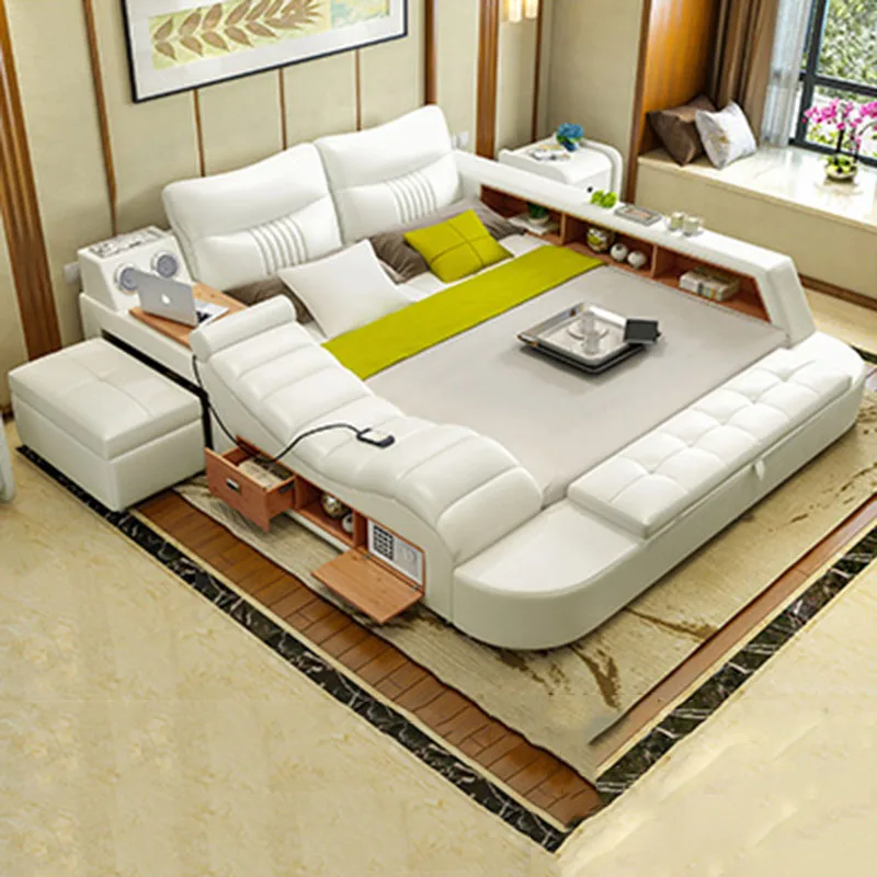 귀여운 크림 침대 흰색 인테리어 크리 에이 티브 디자이너 미적 악센트 호텔 라운지 침대 공간 절약 Beliche 입구 홀 가구