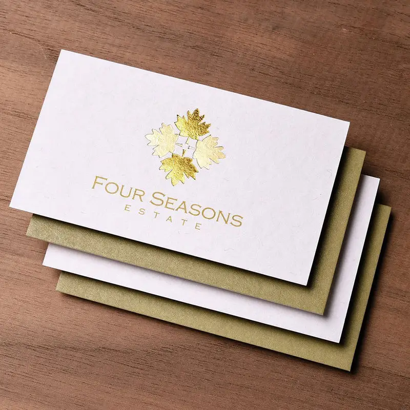 Custom luxury business cards, special new design gold foil stamped business cards, business card printing with your own logo