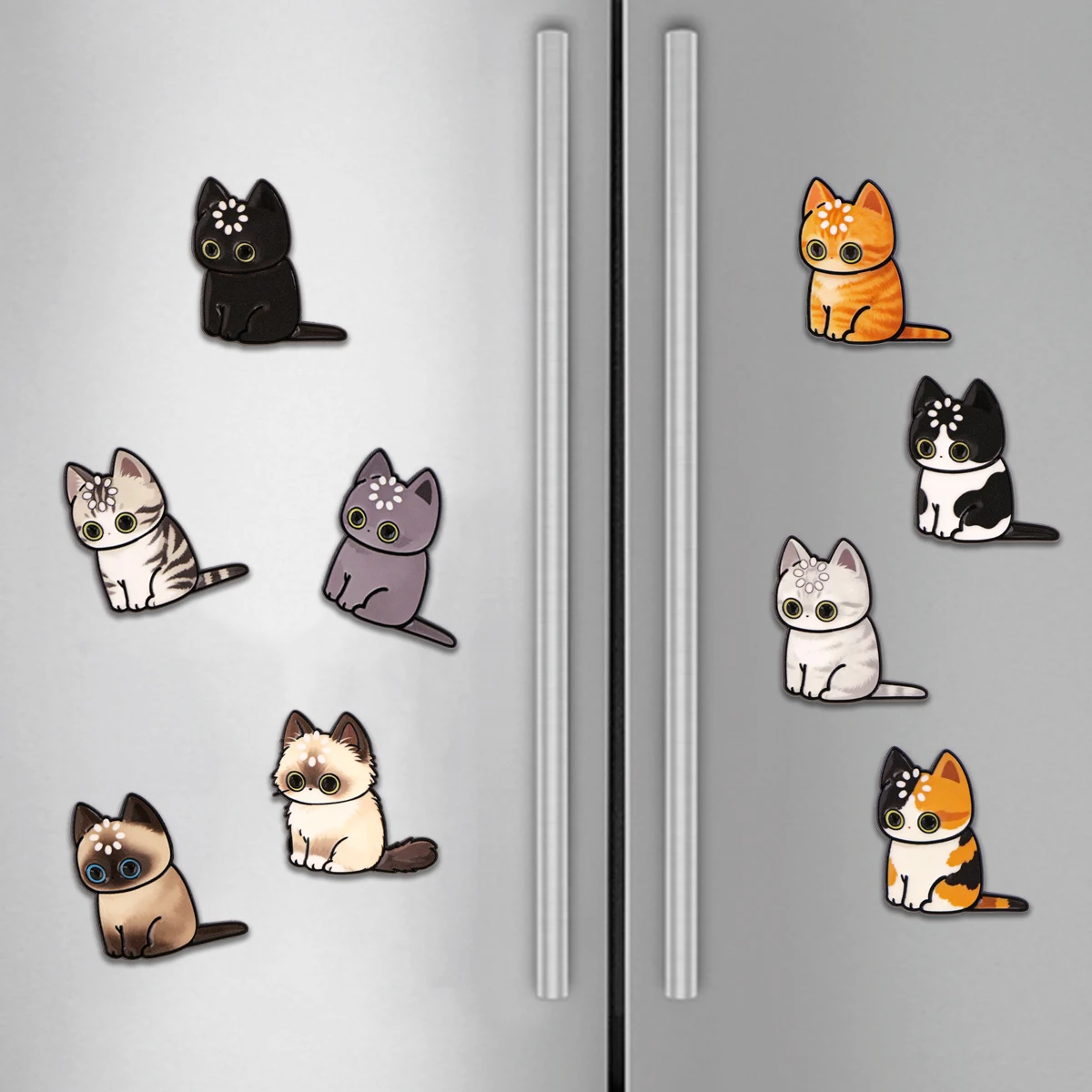 Cartoon Cute Animal Refrigerator Decorative Magnetic Funny Loading Cat Fridge Magnet Home Decoration Sticker