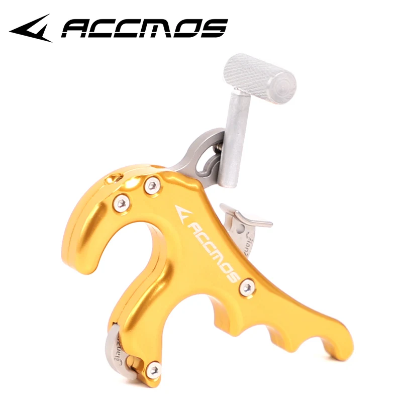 Dispenser per pinza per impugnatura con impugnatura per pollice in lega di alluminio per tiro con l'arco a 4 dita per caccia con arco e frecce