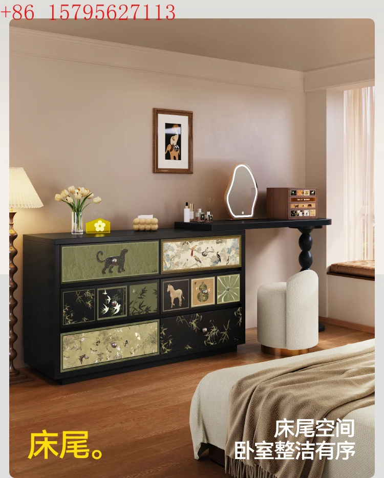 

Столик для макияжа, комод, сундук, встроенный новый туалетный столик в среднем и древнем стиле, угловой шкаф для хранения вещей