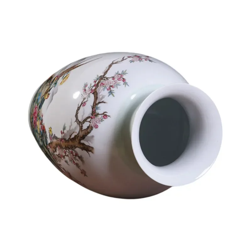 for Jingdezhen Ceramic Vase Chinese Style Porcelain Pastel Living Room TV Cabinet Decorative Vase Handicraft Gifts