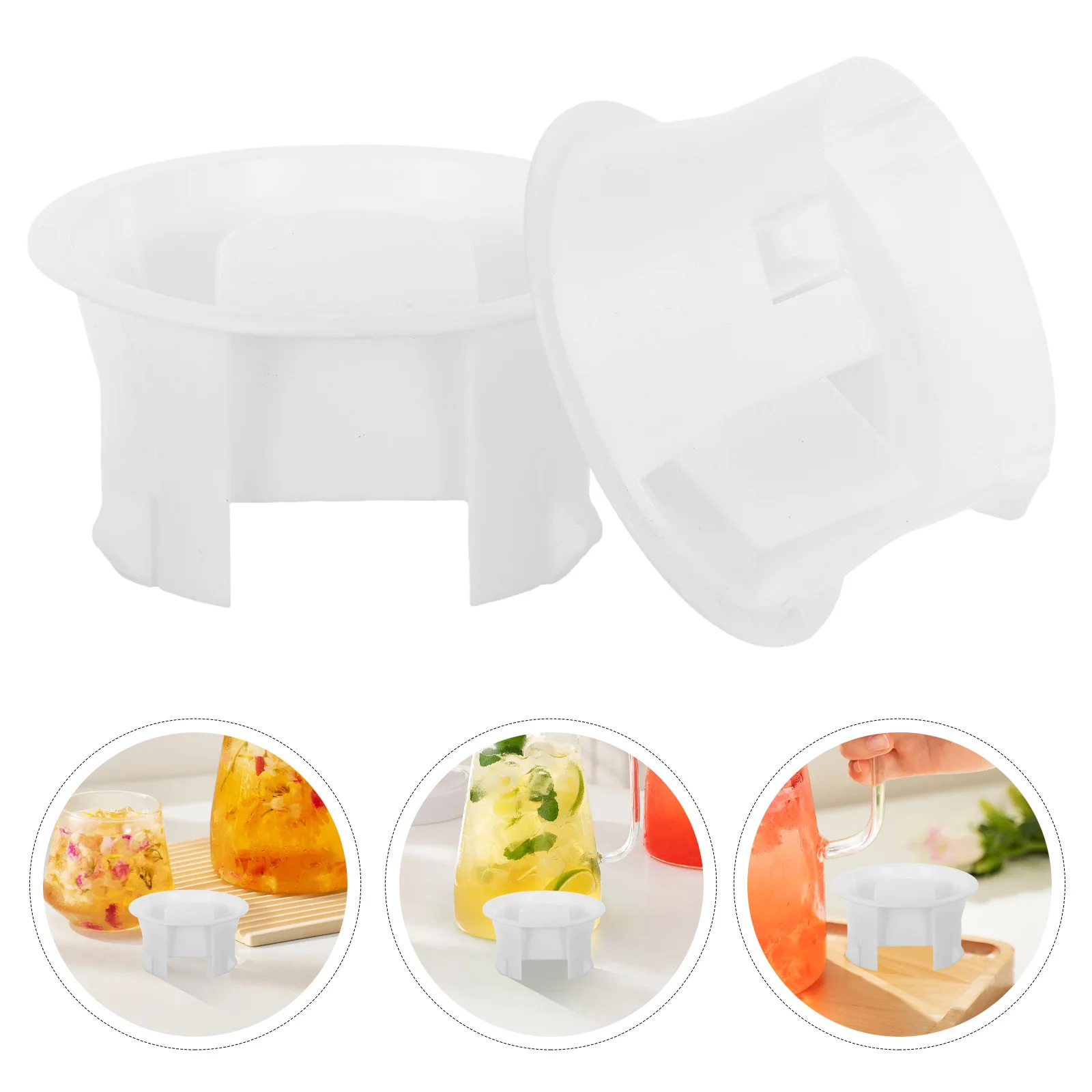 

2pcs Pitcher Lids Replacement Universal Fit Plastic Lid For Glass Water Jug Dustproof Cover Splash Resistant Cold Water Jug