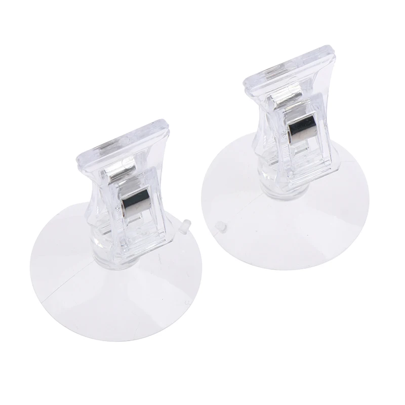 

1Pc Clear Plastic Suction Cup Clip Advertising Clip Suction Cup Transparent Clip