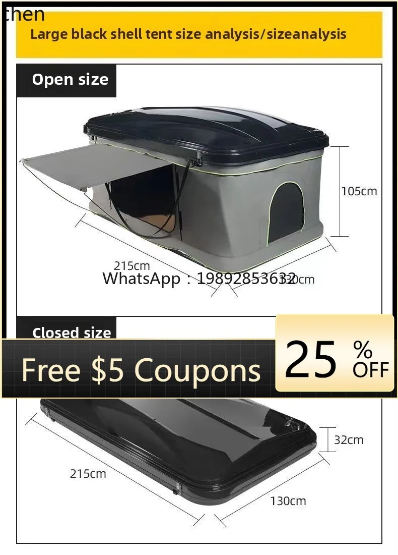 

pedestrian roof folding tent outdoor self-driving tour car tent free of construction