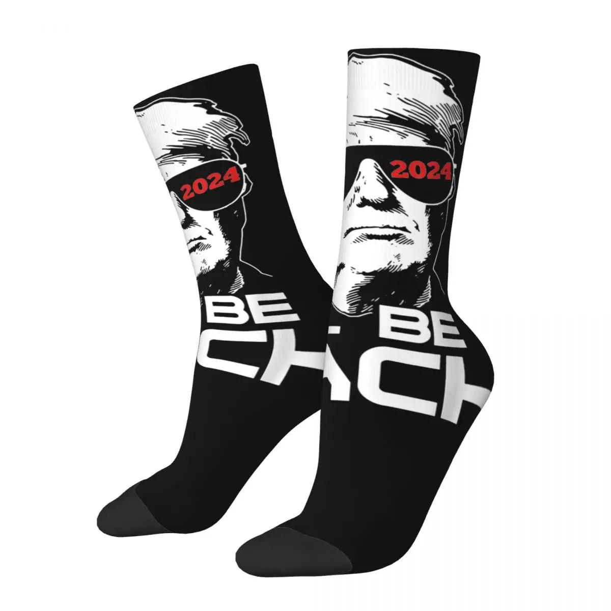

Funny Men's Women's I'll Be Back Trump 2024 Theme Socks Donald Trump Accessories Soccer Socks Cute Birthday Present