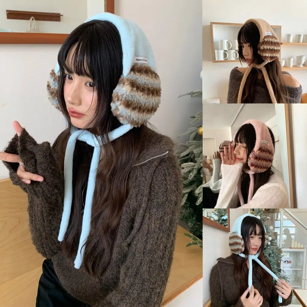 Mode Verdikte Lace-up Oorbeschermers Winddicht Warm Houden Gehoorbescherming Hoofdband Koudbestendig Oor Cover Dames